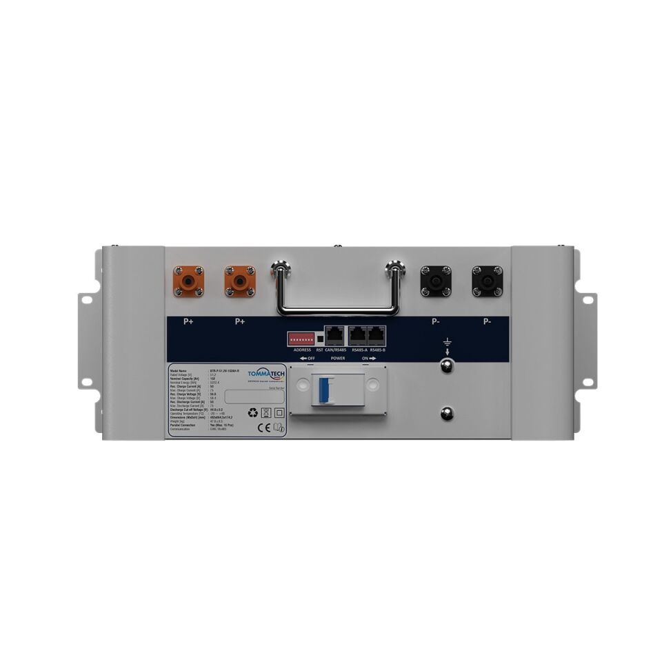 TommaTech Rack Serisi 51,2V 102Ah G2 LiFePO4 Batarya