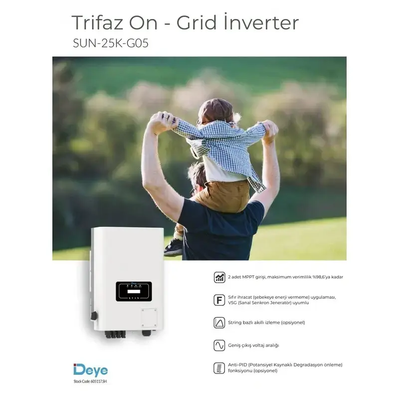 Deye 25 kW Trifaze On-Grid İnverter