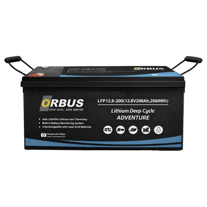 Orbus 12.8V 200Ah 2560Wh LiFePO4 Lityum Akü
