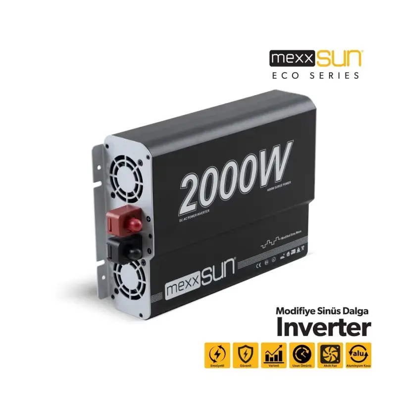 Mexxsun 12V 2000W Modifiye Sinüs İnverter