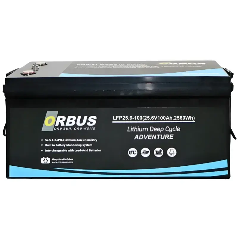 Orbus 25.6V 100Ah Solar&Marin LiFePO4 Lityum Akü